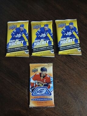 💥💥Upper Deck 2021-22 Hockey Trading Card Packs - Look For Rookie Young Guns💥
